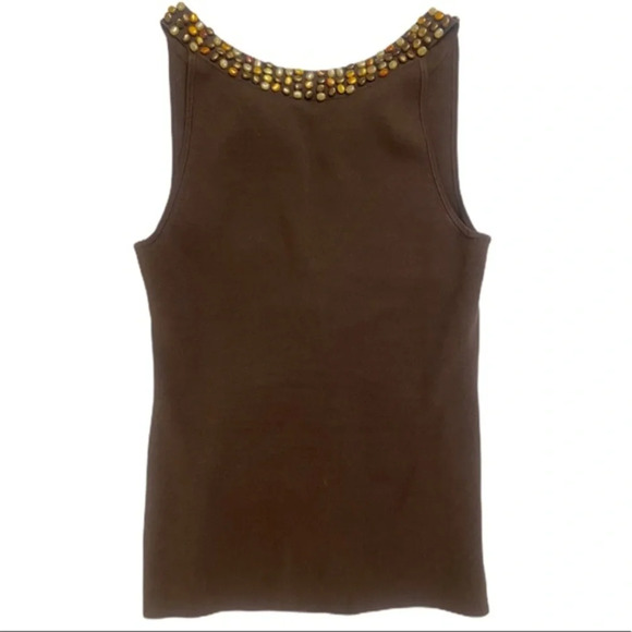 Ann Taylor Loft Rock beaded‎ sweater tank top​ - Picture 7 of 11